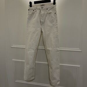 Agolde Straight White Jeans
